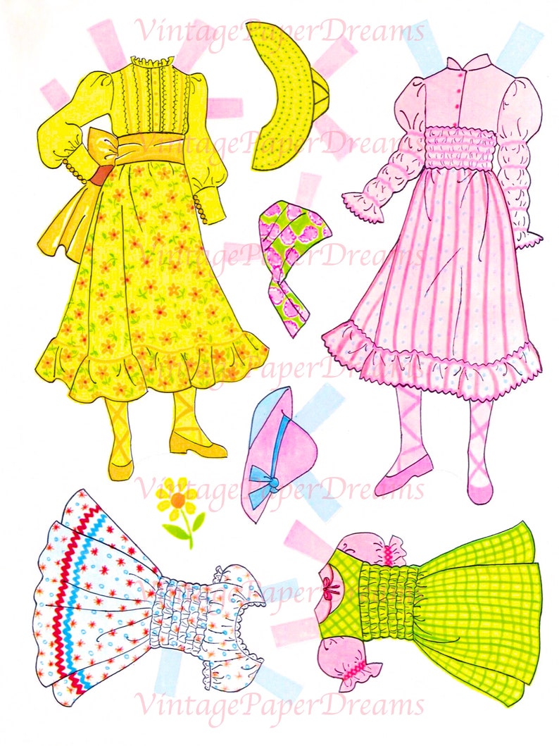 Vintage Paper Doll Printable PDF crissy Paper Doll 70s Etsy