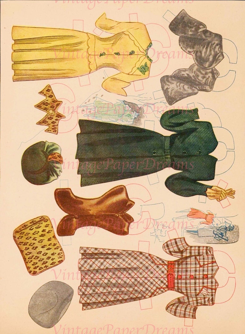 Vintage Paper Doll Printable PDF movieland Paper Dolls 40s 1940s Paper ...