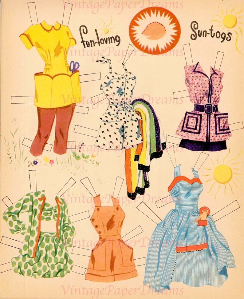 Vintage Paper Doll Printable PDF debbie Reynolds Paper Doll 50s 1950s Woman Paper Doll