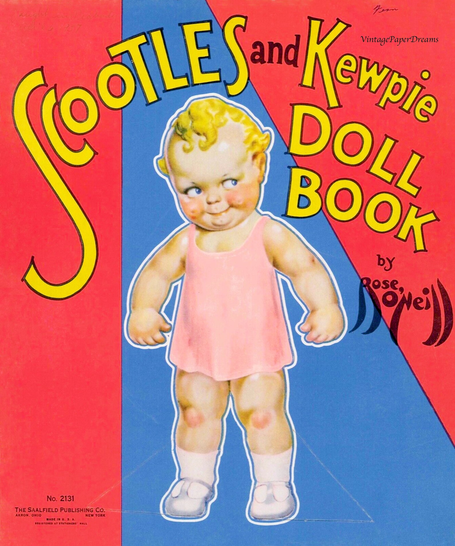 Vintage Paper Doll Printable PDF Scootles and Kewpie Paper Doll 30s