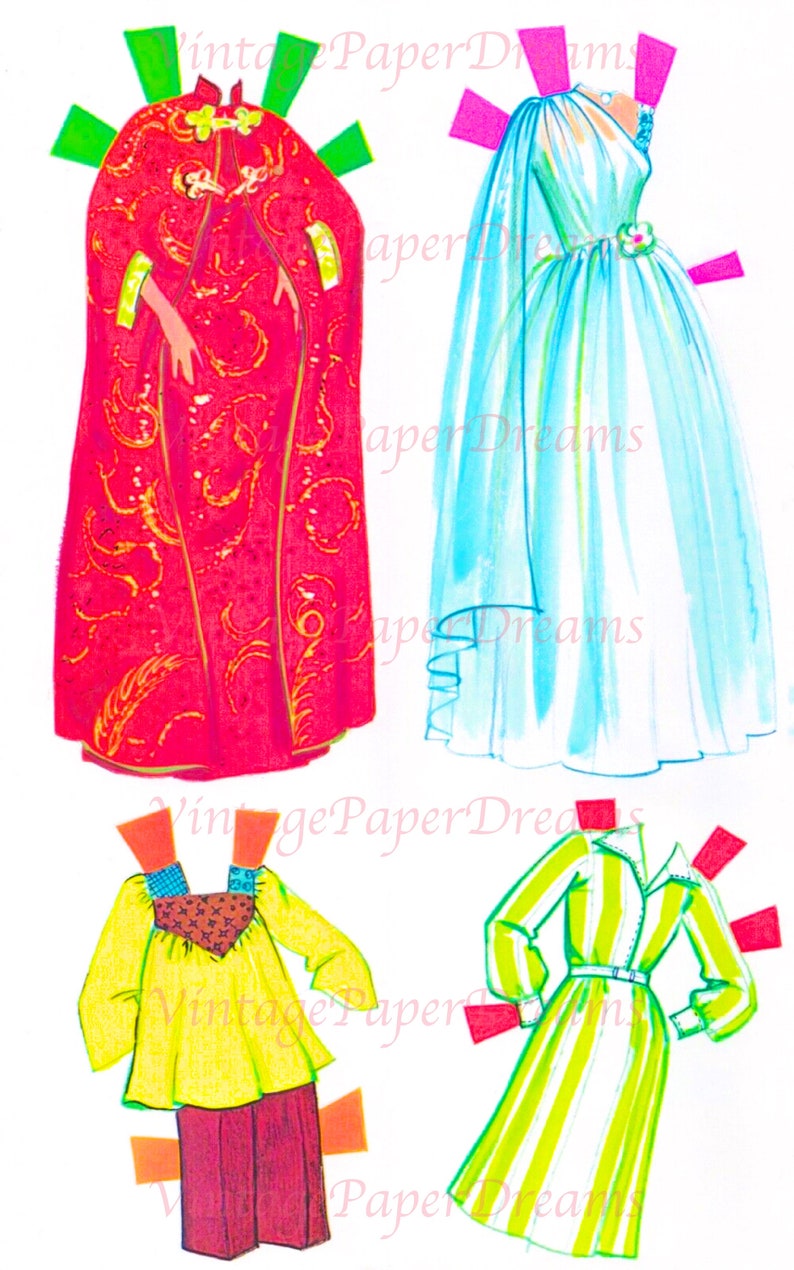 Vintage Paper Doll Printable PDF superstar Barbie Paper Doll Etsy UK