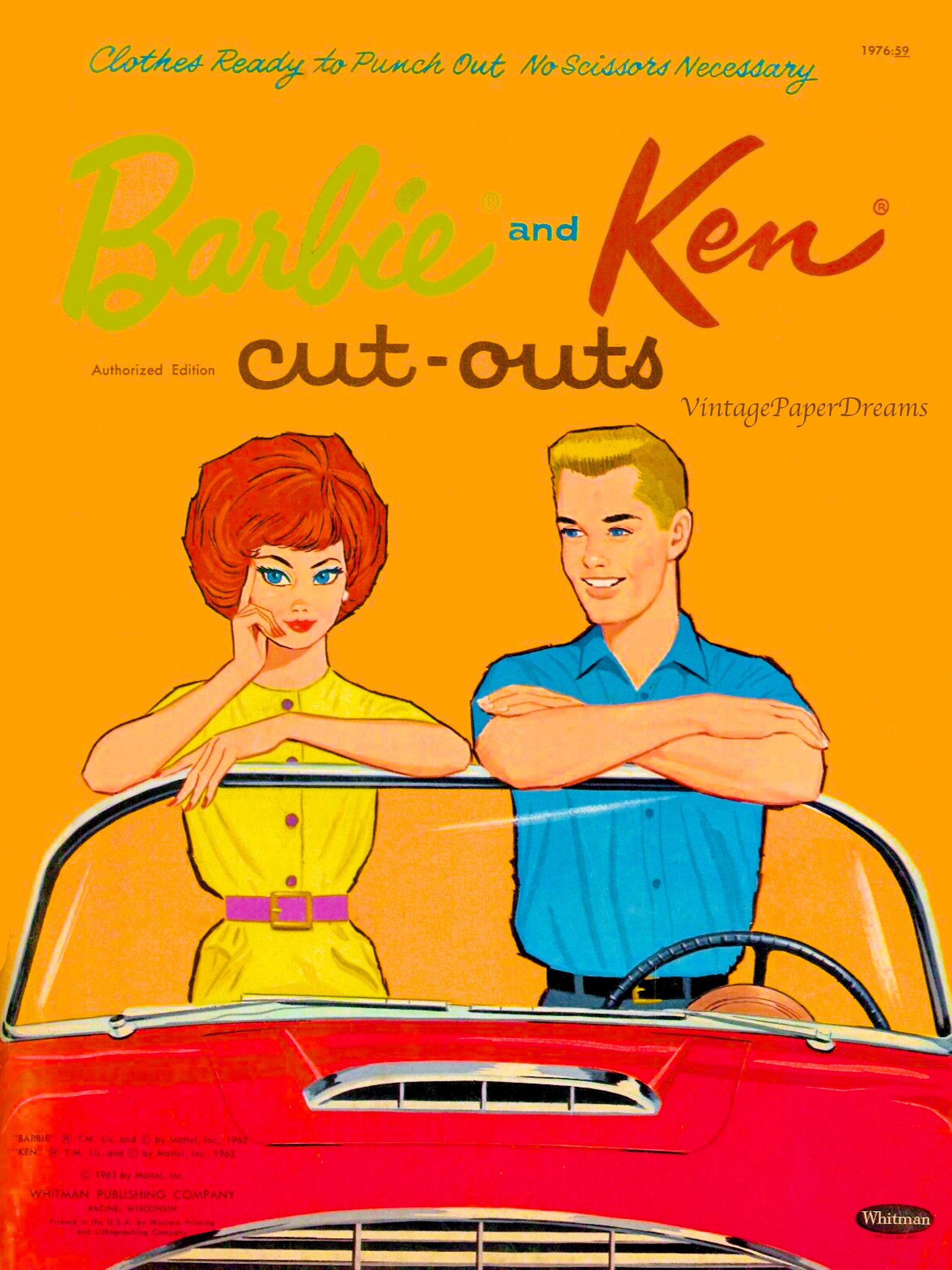 Barbie Paper Doll Printable PDF barbie Ken Paper Doll Etsy