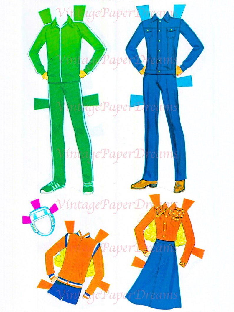 Vintage Paper Doll Printable PDF Skipper Paper Doll 80s Etsy