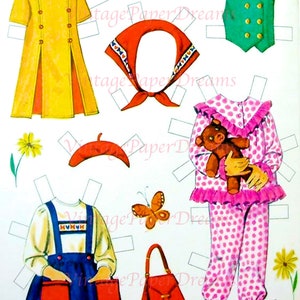 Vintage Paper Doll Printable PDF • chatty Cathy Paper Doll • 60s 1960s ...