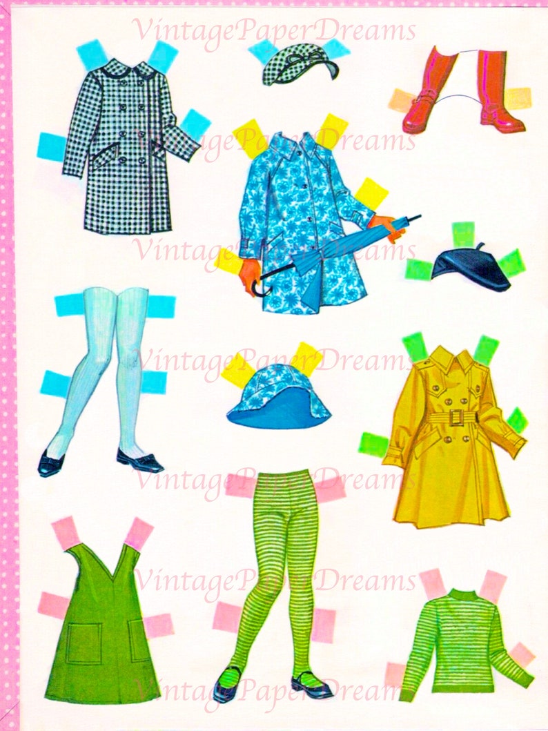 Vintage Paper Doll Printable PDF JPEG Magicfairy Tale Paper Etsy