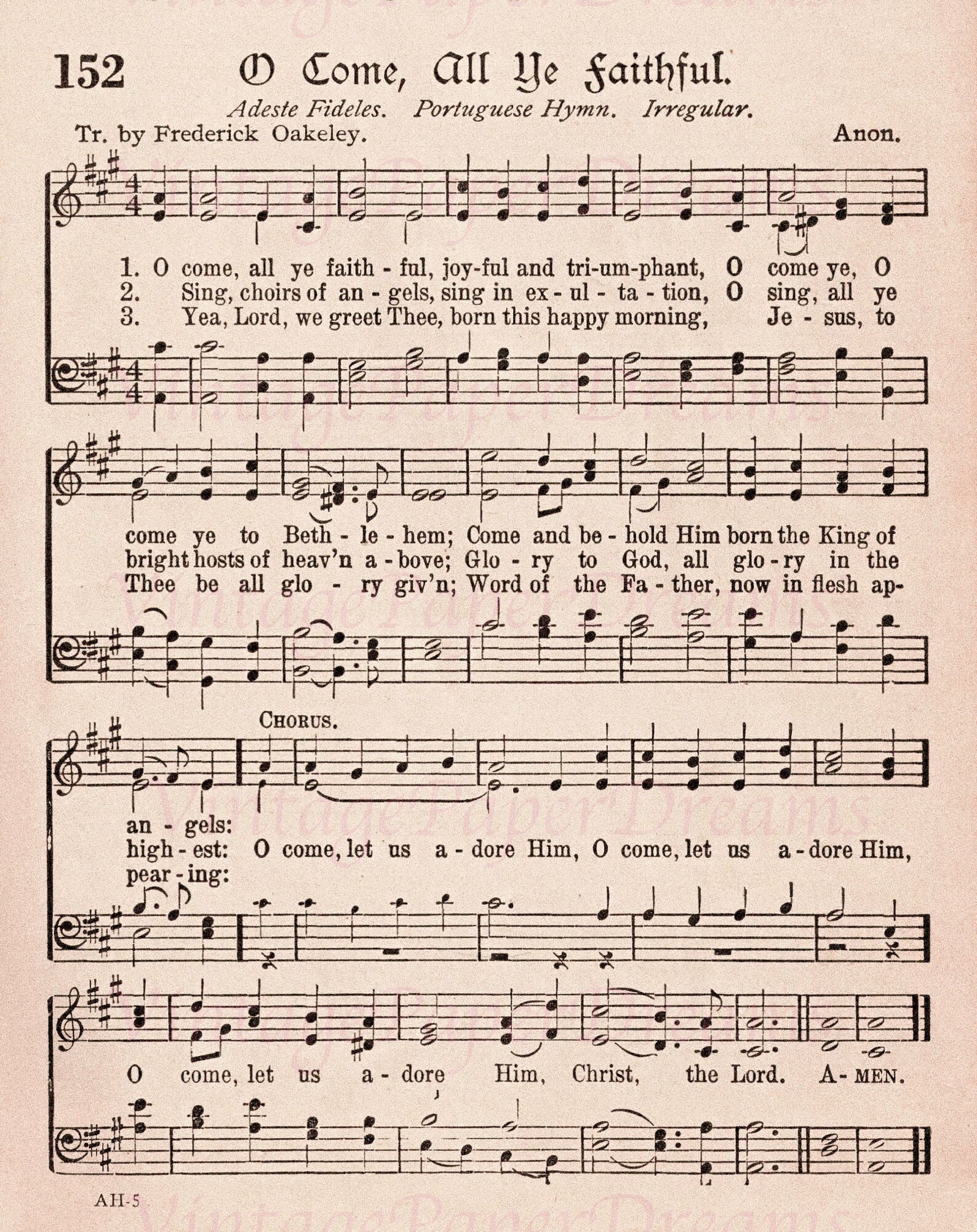 Vintage Printable Christmas Carol Sheet Music PDF Traditional Advent ...