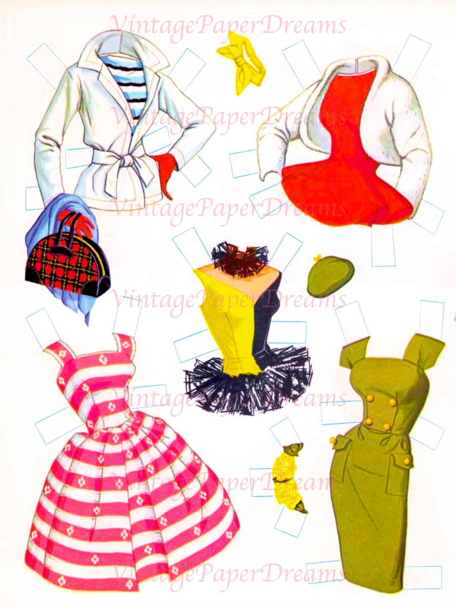Barbie Paper Doll Printable PDF Midge Paper Dolls Vintage Etsy