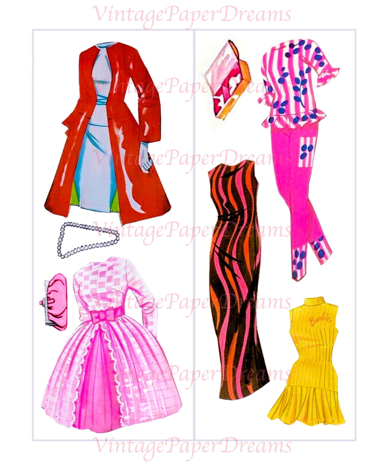 Barbie Paper Doll Printable PDF magic Barbie Paper Doll - Etsy