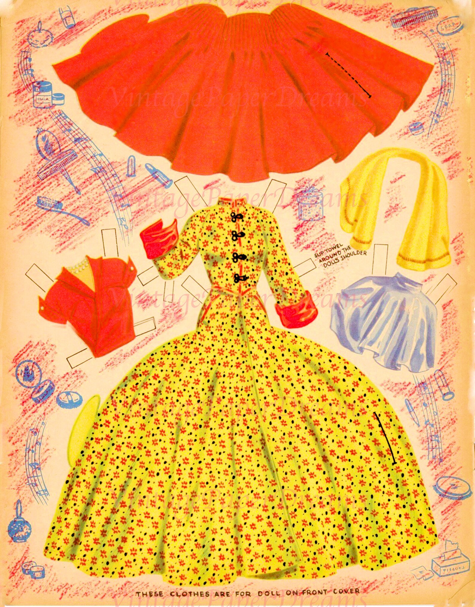 Vintage Paper Doll Printable PDF hedy Lamarr Paper Doll 40s 1940s Paper