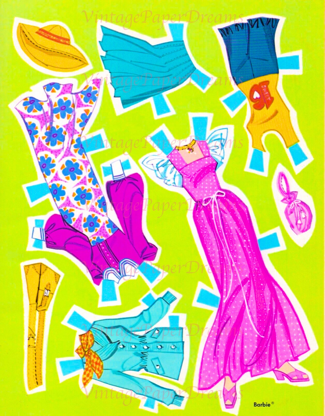Vintage Paper Doll Printable PDF barbie's Sweet 16 - Etsy