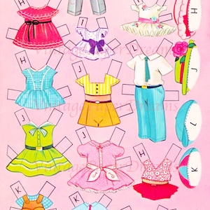 Vintage Paper Doll Printable PDF • Dozen Cousins Paper Doll • 60s 1960s ...