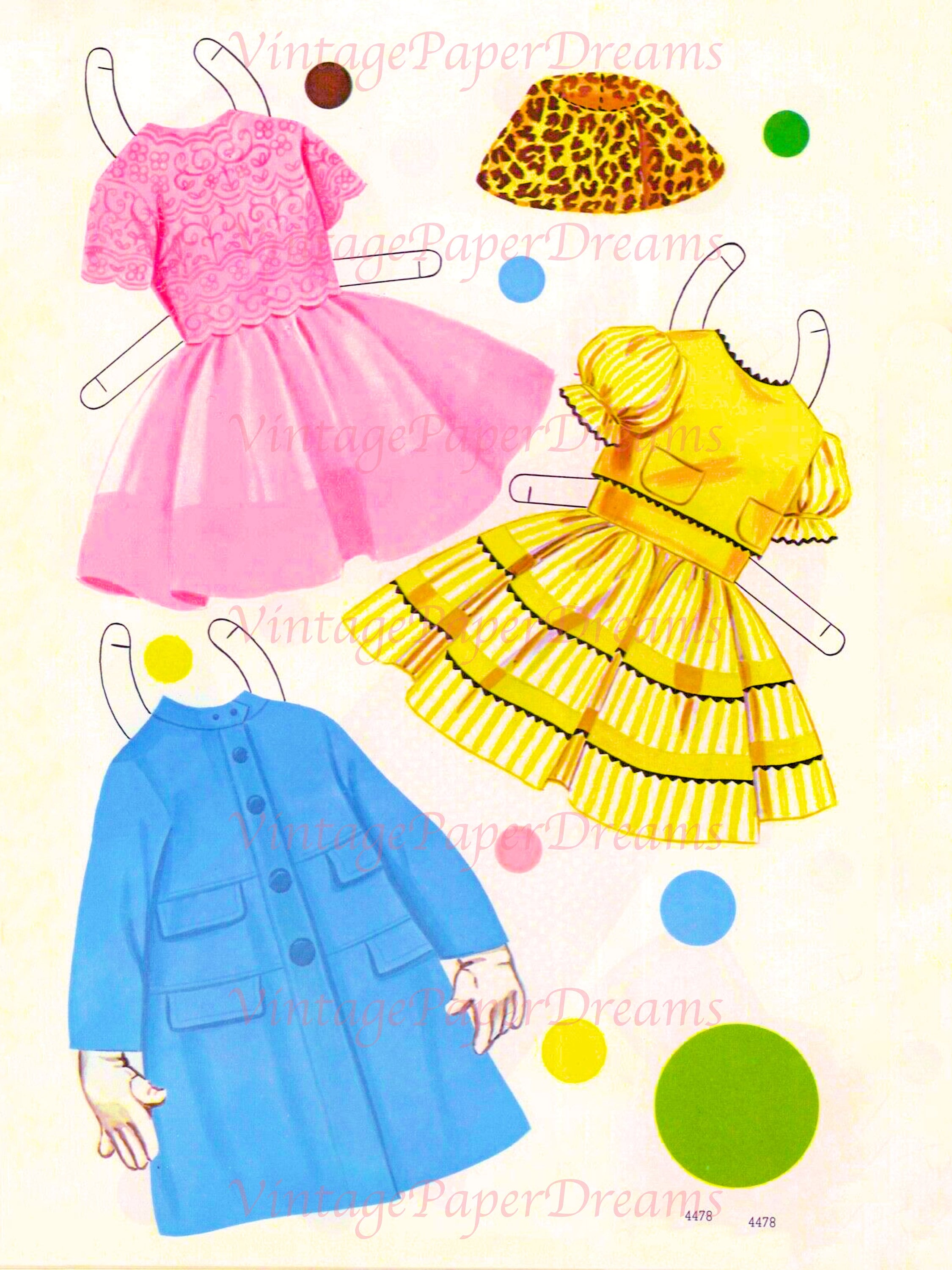 Vintage Paper Doll Printable PDF Bubble Baby Paper Doll 60s 1960s