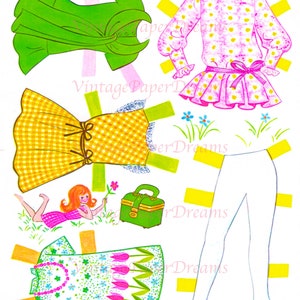 Vintage Paper Doll Printable PDF • crissy Paper Doll • 70s 1970s Paper ...