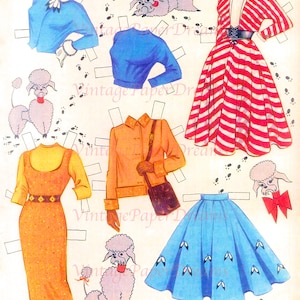 Vintage Paper Doll Printable PDF • doris Day Paper Doll • 1954 50s ...