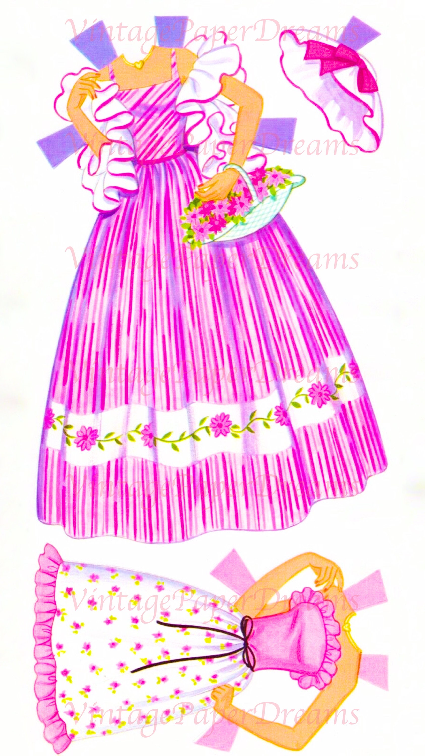 Barbie Paper Doll Printable PDF Crystal Barbie Paper Doll Etsy