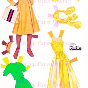 Vintage Paper Doll Printable PDF • Barbie Paper Doll • 1980 80s 1980s ...