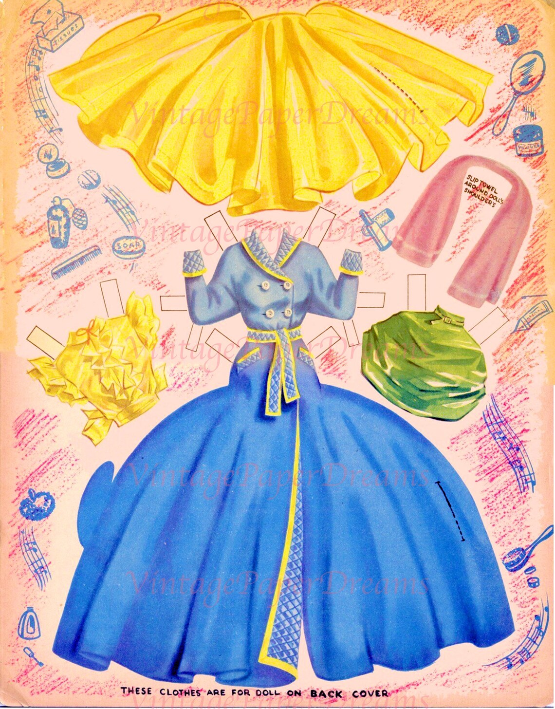 Vintage Paper Doll Printable PDF hedy Lamarr Paper Doll 40s 1940s Paper