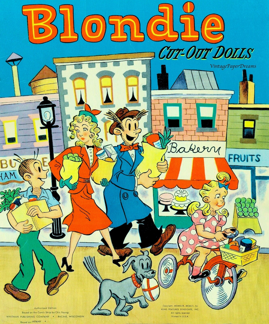 Vintage Comic Book Art Printable PDF • blondie Paper Dolls • 50s 1950s ...