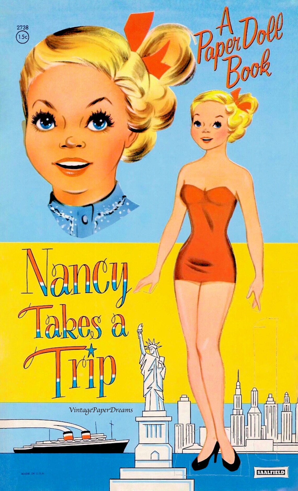 Vintage Paper Doll Printable PDF • Nancy Takes a Trip Paper Doll • 60s ...