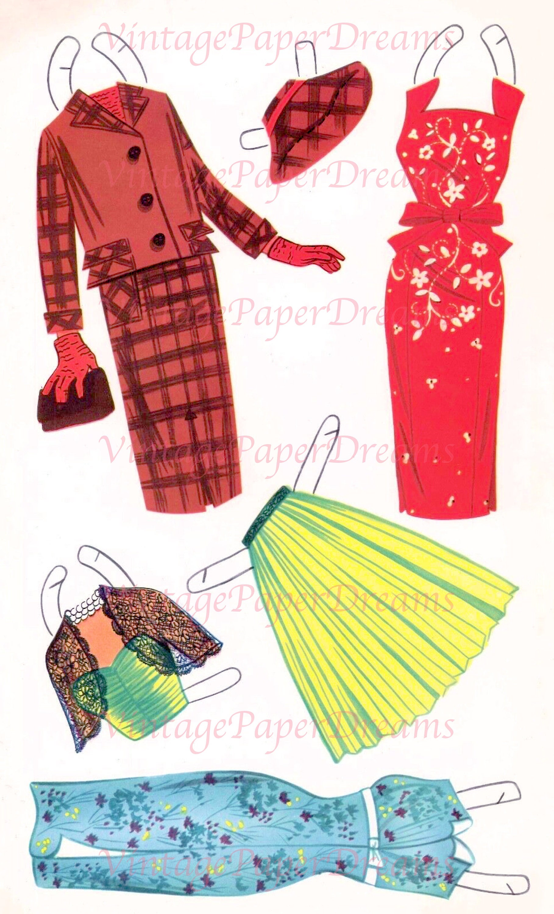Vintage Paper Doll Printable PDF Nancy Takes a Trip Paper - Etsy