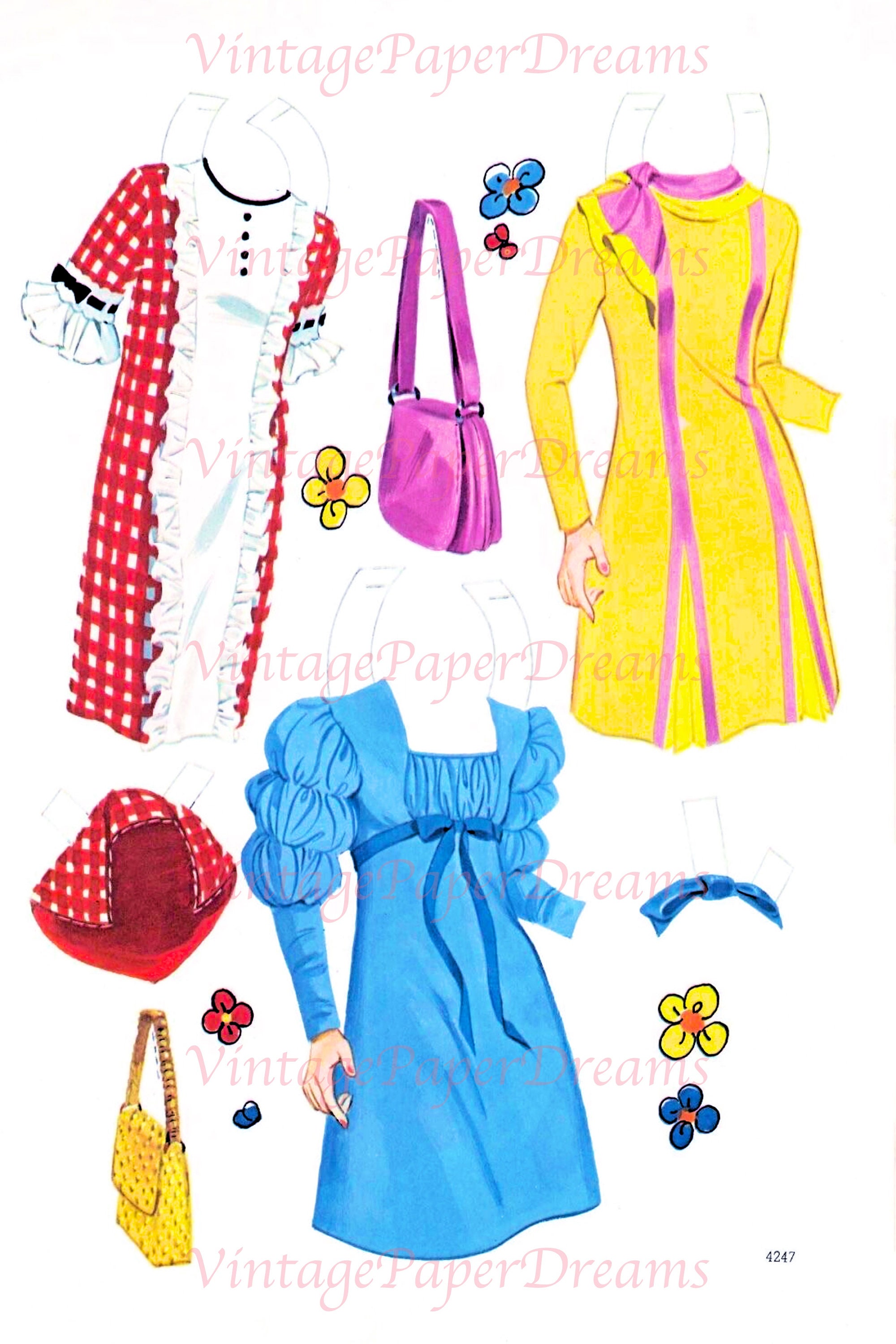 Vintage Paper Doll Printable PDF Music Fashion Paper Doll Etsy Australia