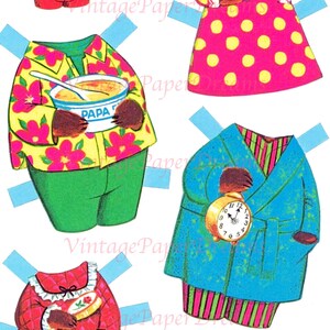Vintage Paper Doll Printable PDF • Goldilocks + Three Bears Paper Dolls ...