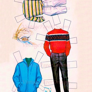 Vintage Paper Doll Printable PDF • barbie Ken Paper Doll • 60s 1960s ...