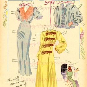 Vintage Paper Doll Printable PDF eve Arden Paper Doll 40s 1940s Paper ...