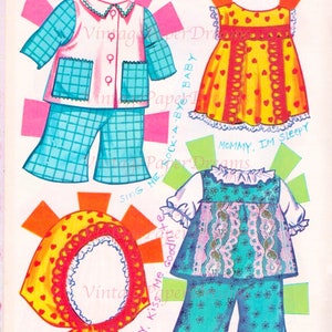 Vintage Paper Doll Printable PDF • drowsy Baby Paper Doll • 70s 1970s ...