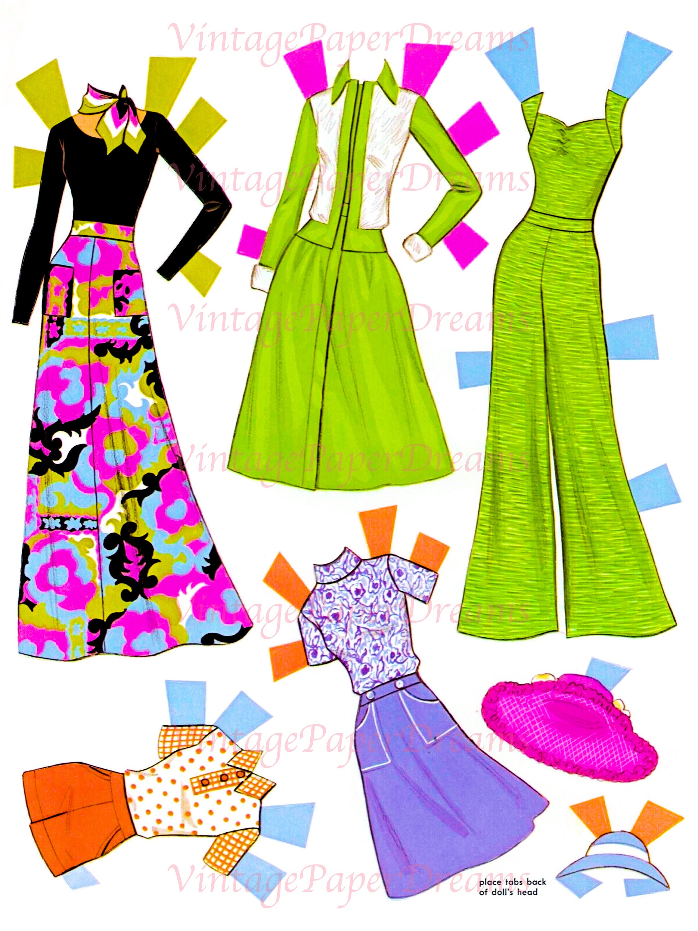Barbie Paper Doll Printable PDF fashion Barbie Paper Doll Etsy