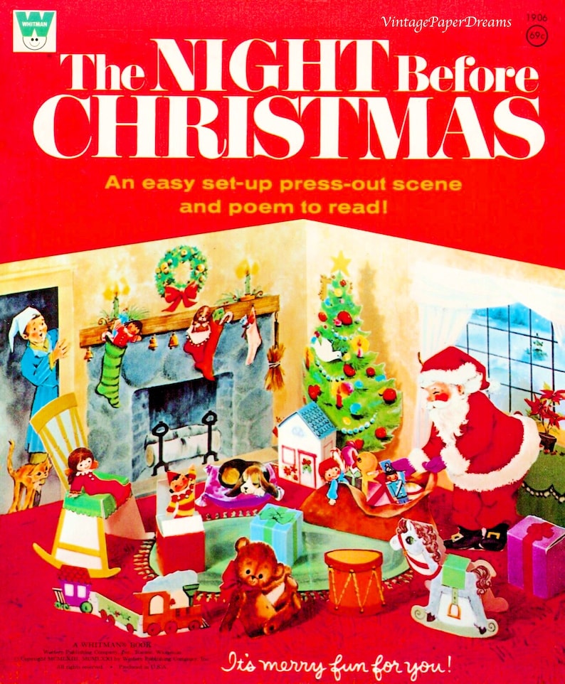 Vintage Christmas Printable PDF the Night Before Christmas Paper Dolls ...