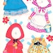 Vintage Paper Doll Printable PDF • Goldilocks + Three Bears Paper Dolls ...