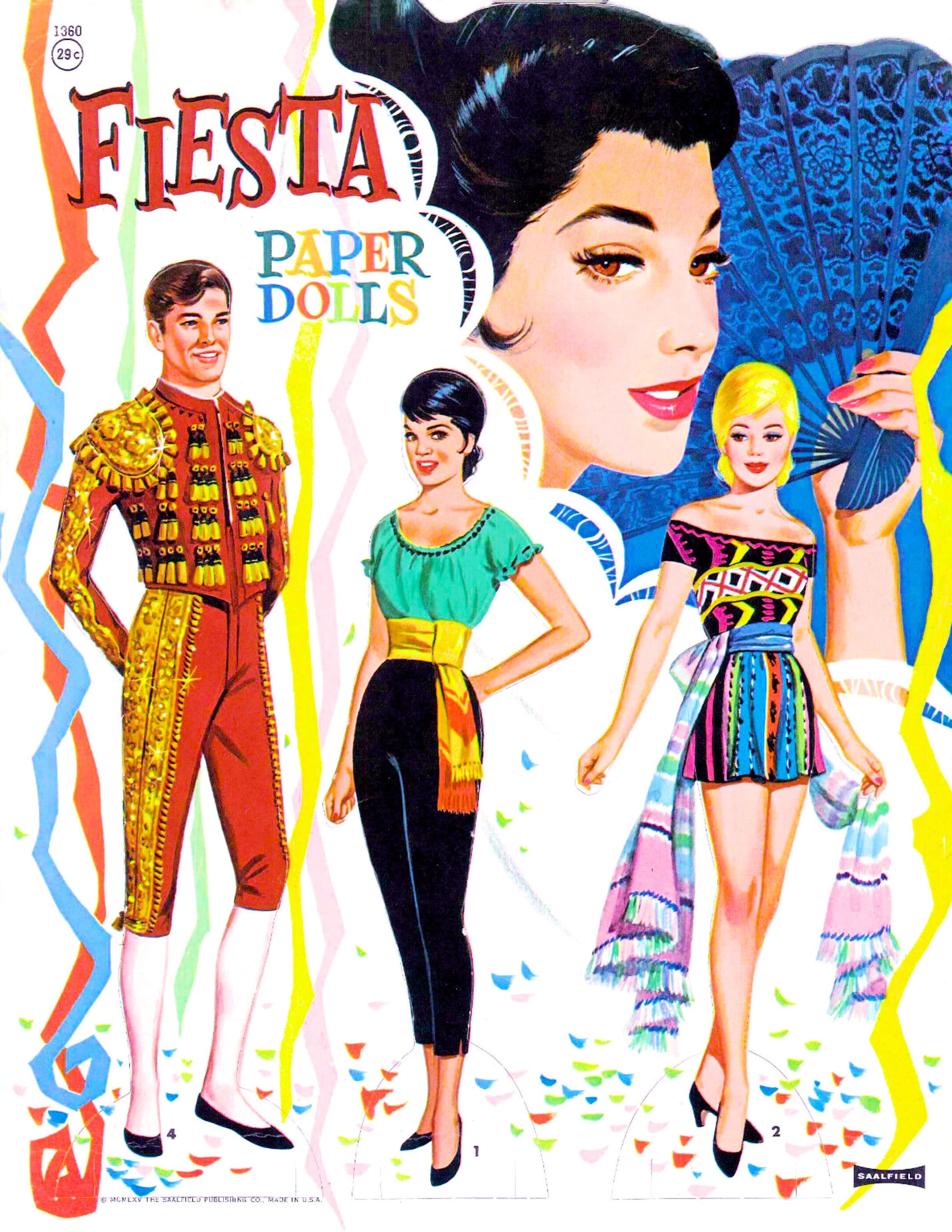 Vintage Paper Doll Printable PDF latina Paper Dolls 60s 1960s Paper ...