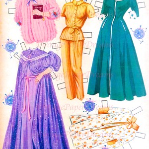 Vintage Paper Doll Printable PDF • doris Day Paper Doll • 1954 50s ...