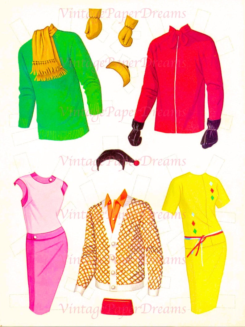 Barbie Paper Doll Printable PDF barbie Ken Midge Paper Dolls - Etsy