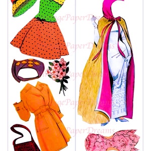 Barbie Paper Doll Printable PDF • magic Barbie Paper Doll • Vintage 60s ...