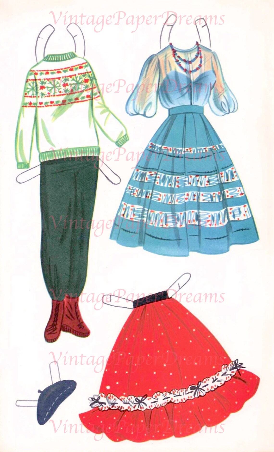 Vintage Paper Doll Printable PDF Nancy Takes a Trip Paper - Etsy