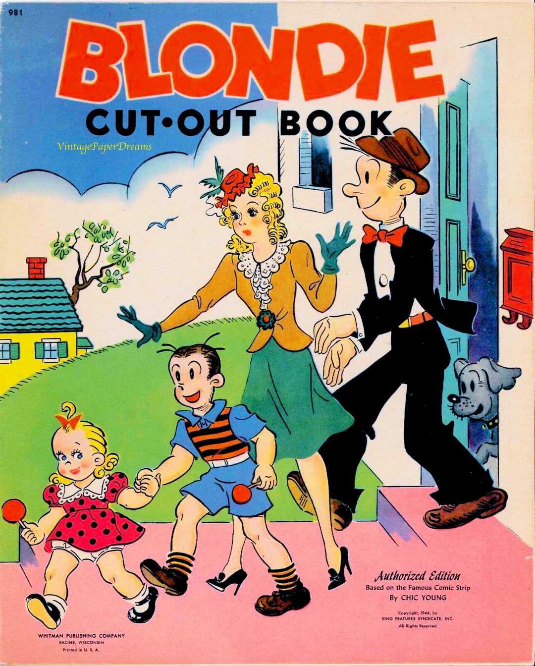 Vintage Comic Book Art Printable PDF • blondie Paper Dolls • 40s 1940s ...