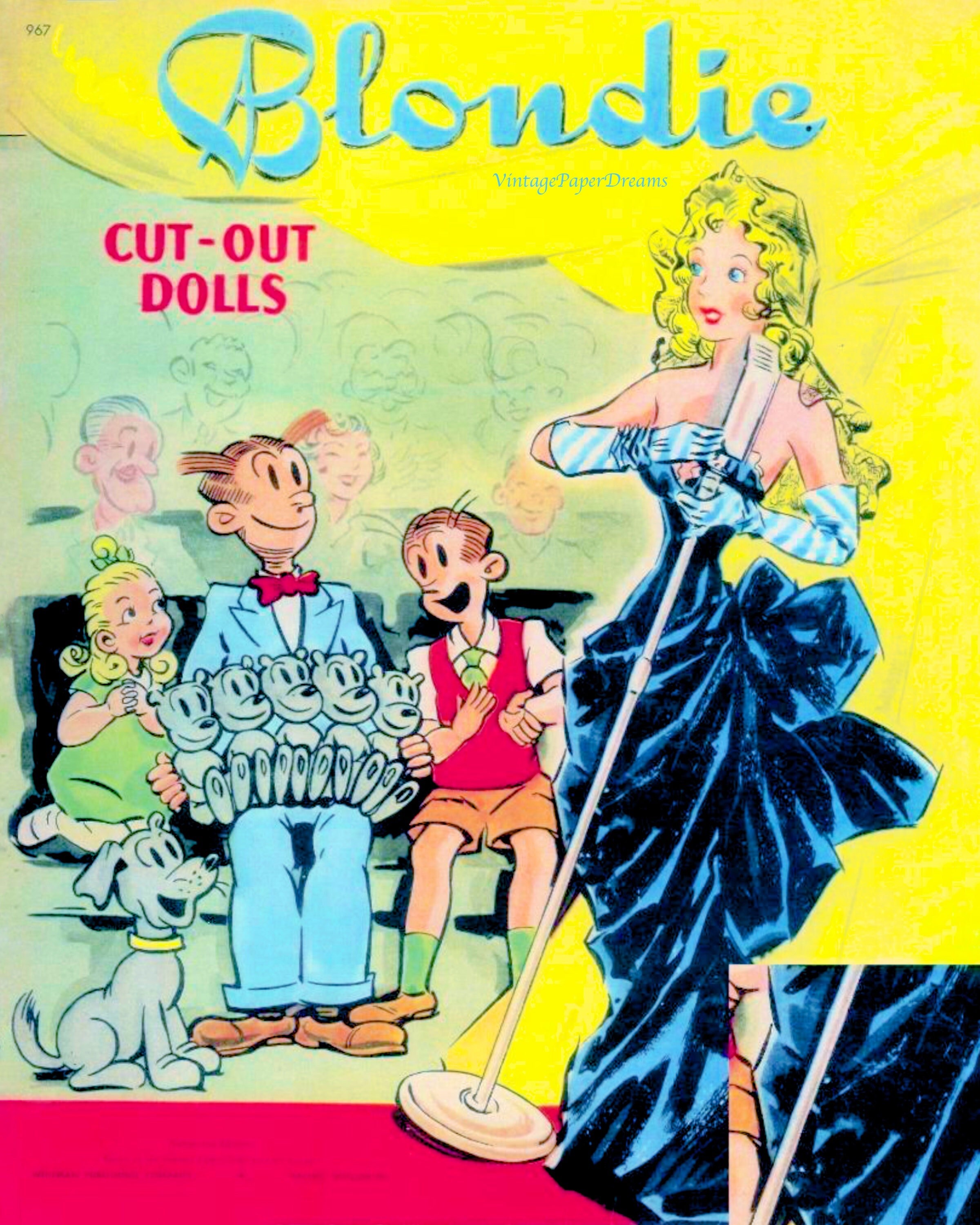 Vintage Comic Book Art Printable PDF blondie Paper Dolls 40s 1940s ...