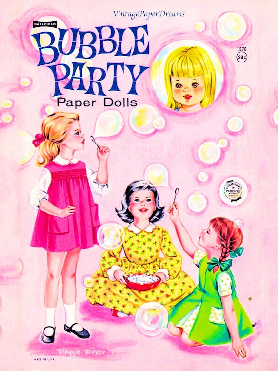 Vintage Paper Doll Printable PDF Bubble Baby Paper Doll - Etsy