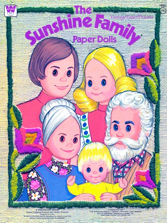 Vintage Paper Doll Printable PDF Sunshine Family Paper Dolls - Etsy