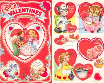 ヴィンテージ バレンタイン プレイブック 印刷可能 PDF • 1950 年代