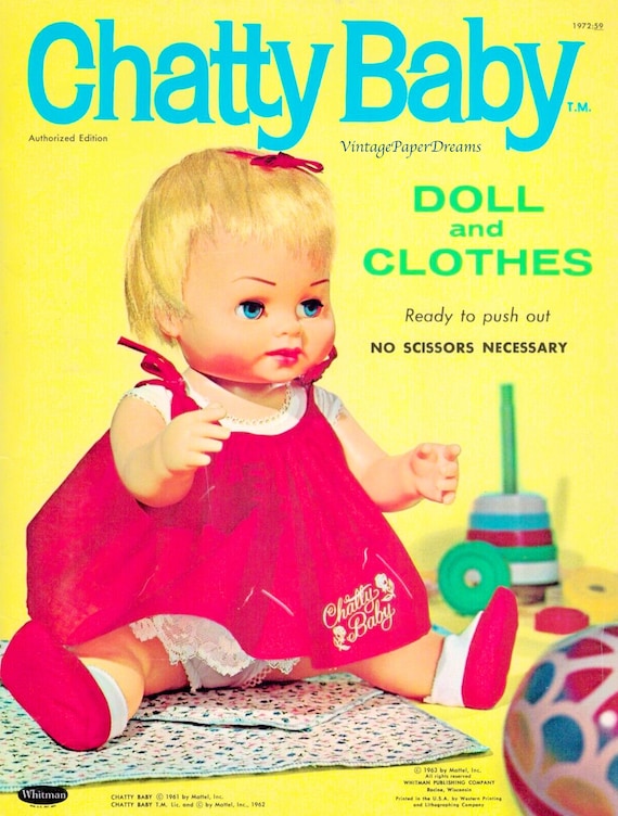 Vintage Paper Doll Printable PDF Chatty Baby Paper Doll - Etsy