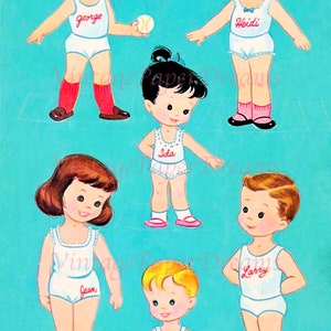 Vintage Paper Doll Printable PDF • Dozen Cousins Paper Doll • 60s 1960s ...