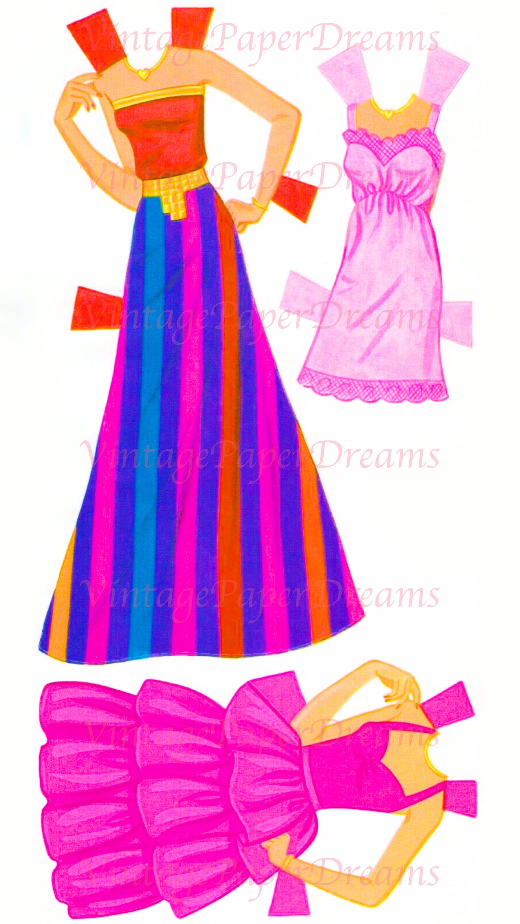 Barbie Paper Doll Printable PDF Crystal Barbie Paper Doll Etsy