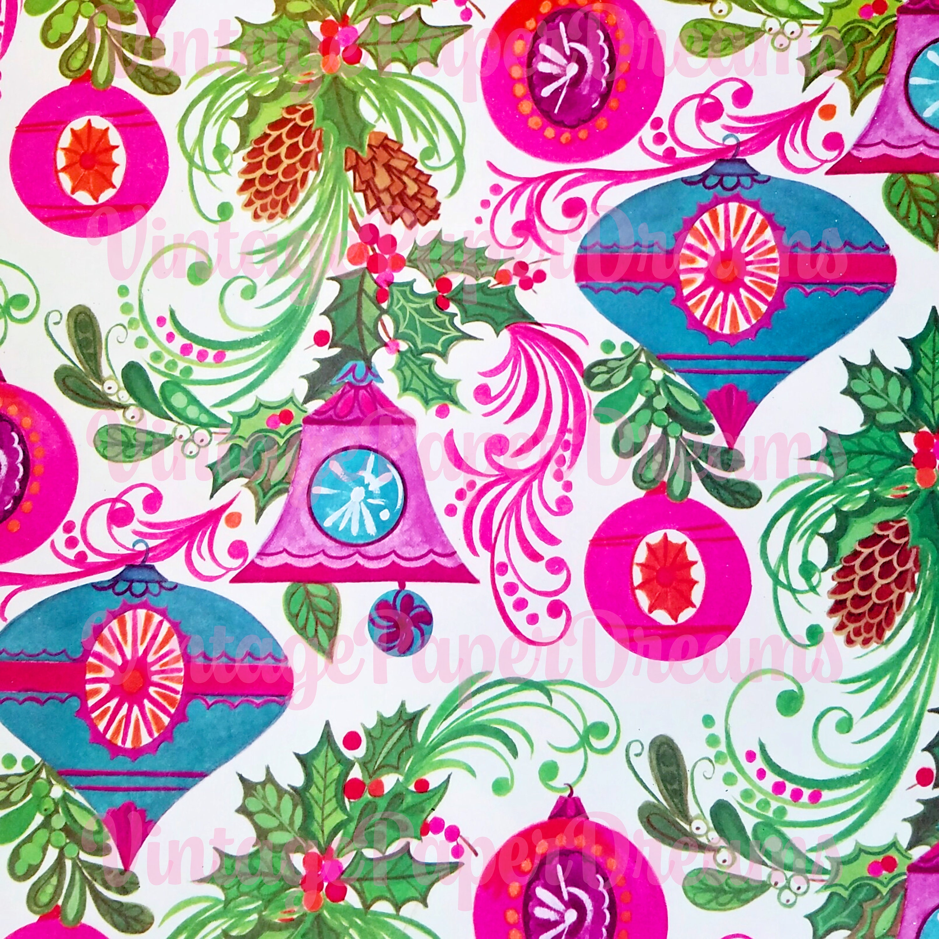 Vintage Printable Christmas Wrapping Paper Download PDF • Groovy ...