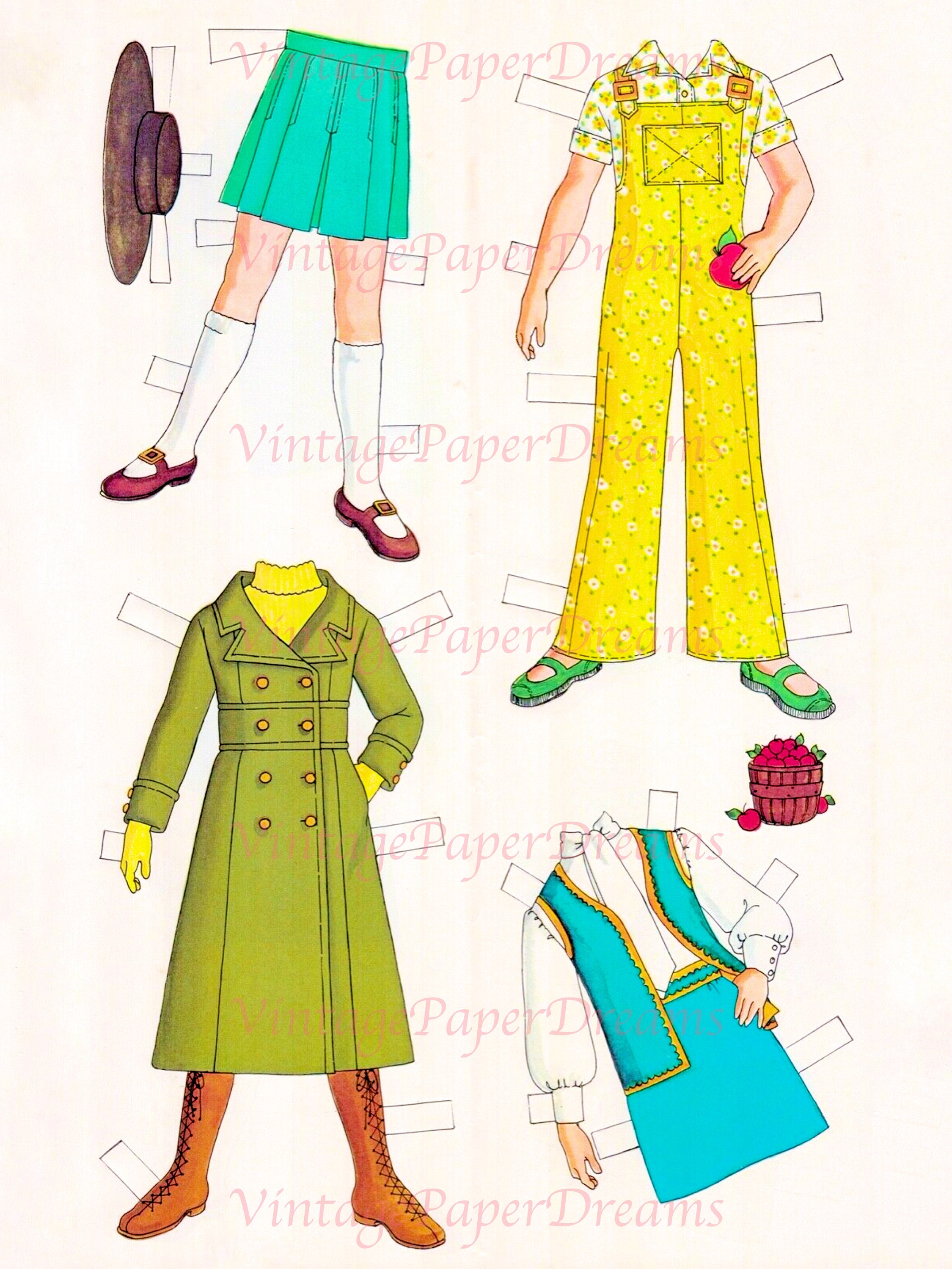 Vintage Paper Doll Printable PDF betsy Mccall Paper Doll 70s 1970s ...