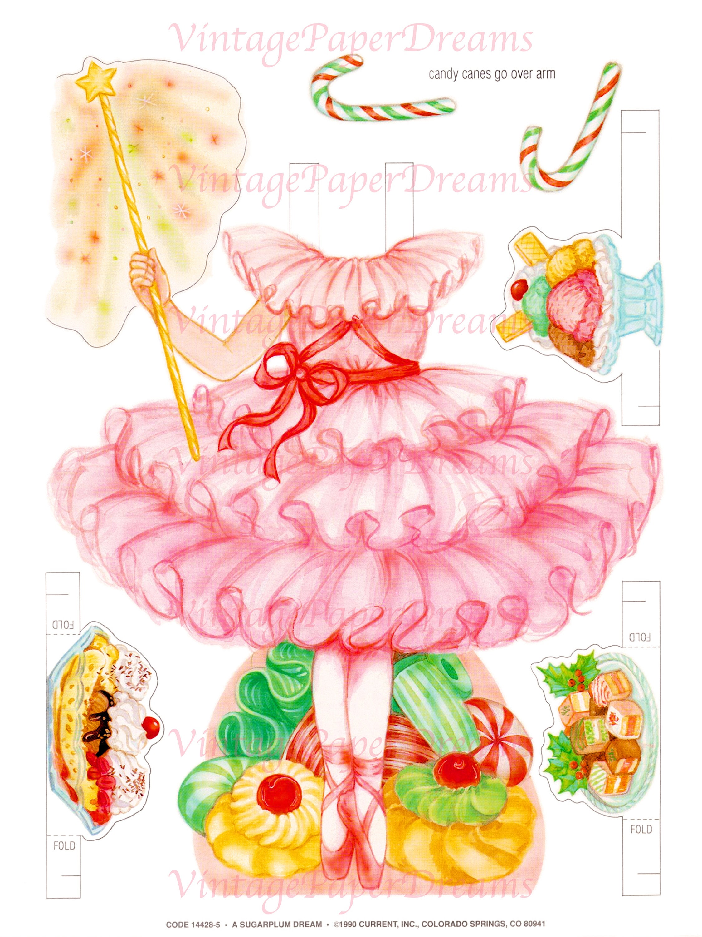 Vintage Paper Doll Printable PDF Christmas Ballet Fairy Paper Doll ...