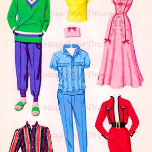 Barbie Paper Doll Printable PDF • barbie Ken Paper Doll • Vintage 60s ...