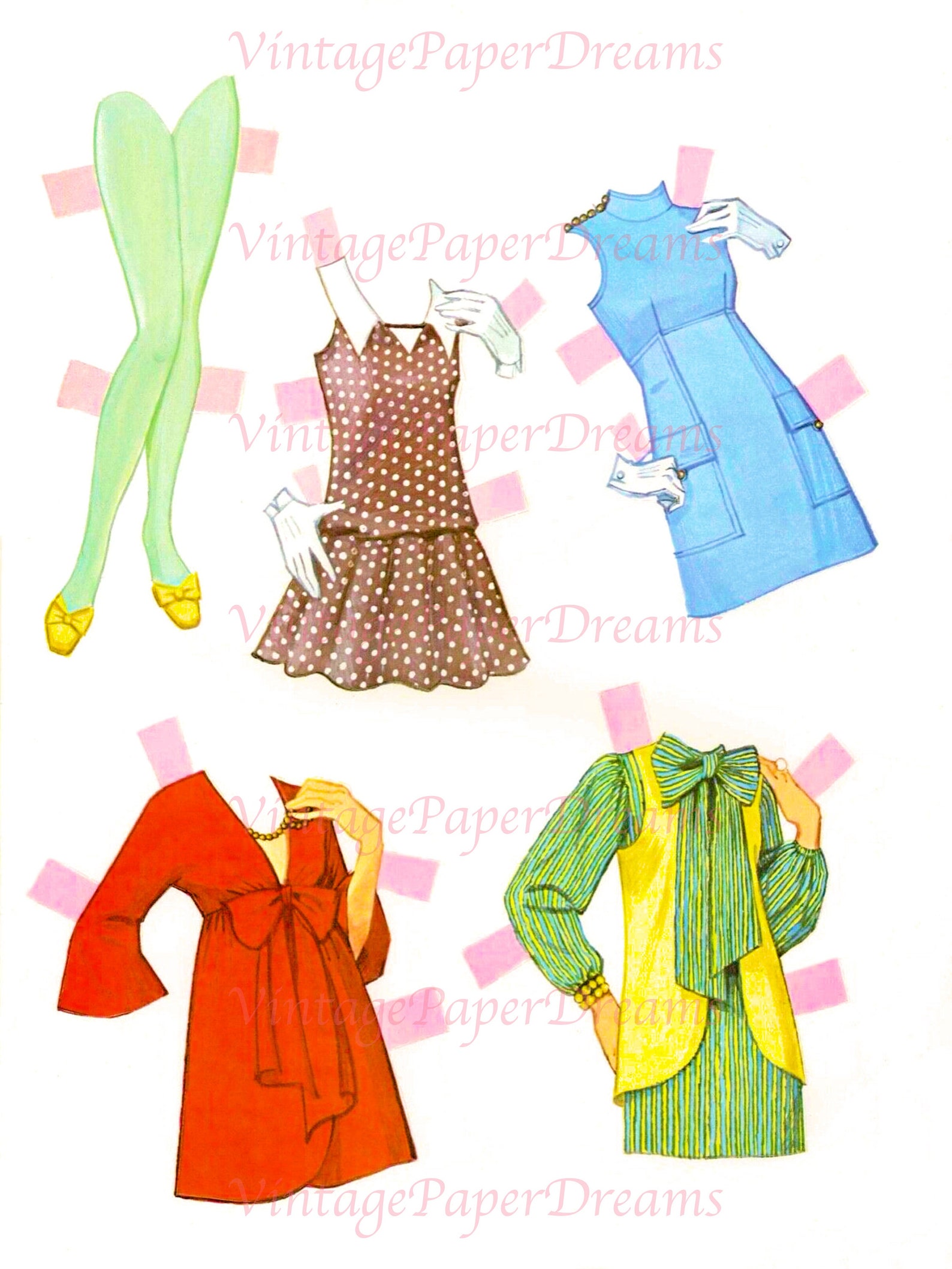 Barbie Paper Doll Printable PDF Kenhippie Barbie Fashion - Etsy